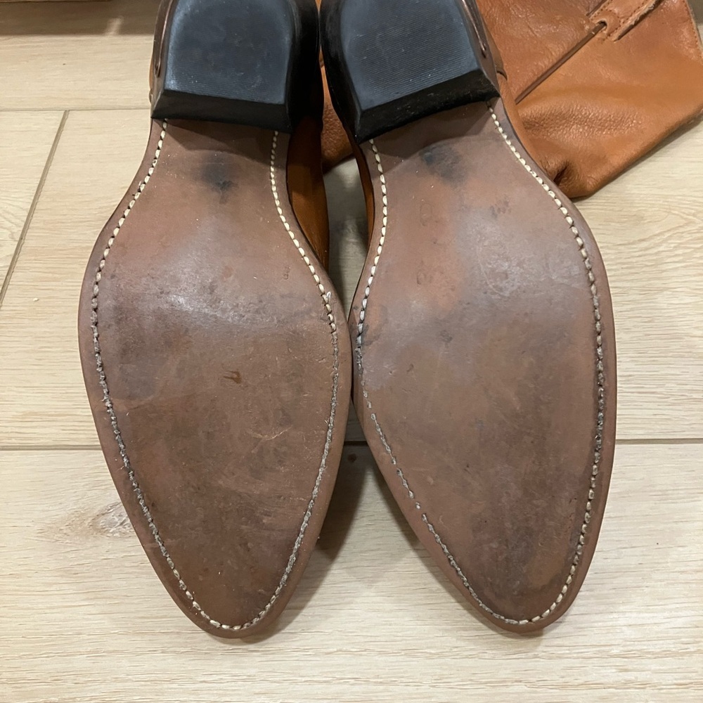 Code West Women's Tan Leather Cowboy Boots - Picture 6 of 6